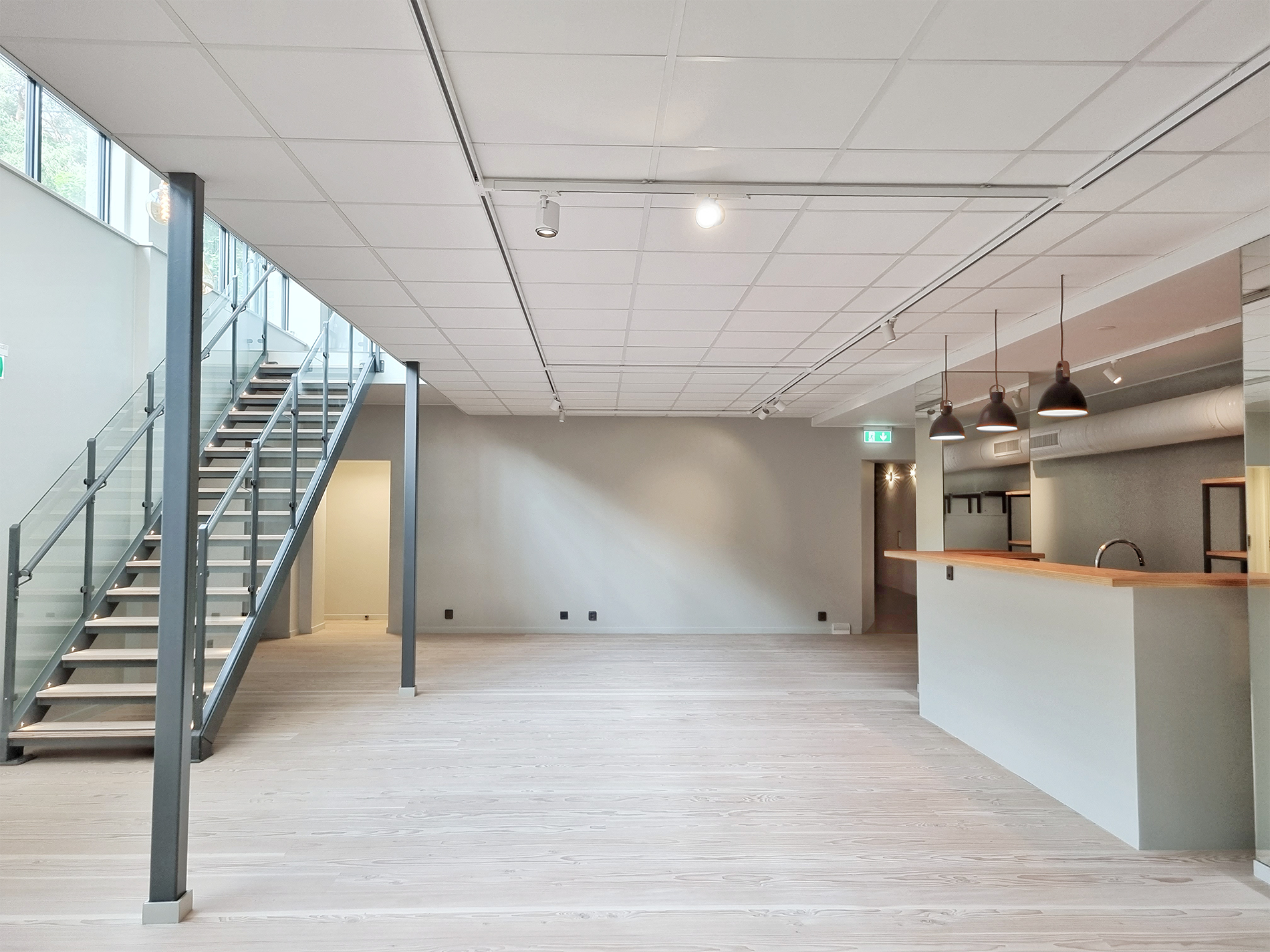 Danderyd renovation, interior visualisation of the social space