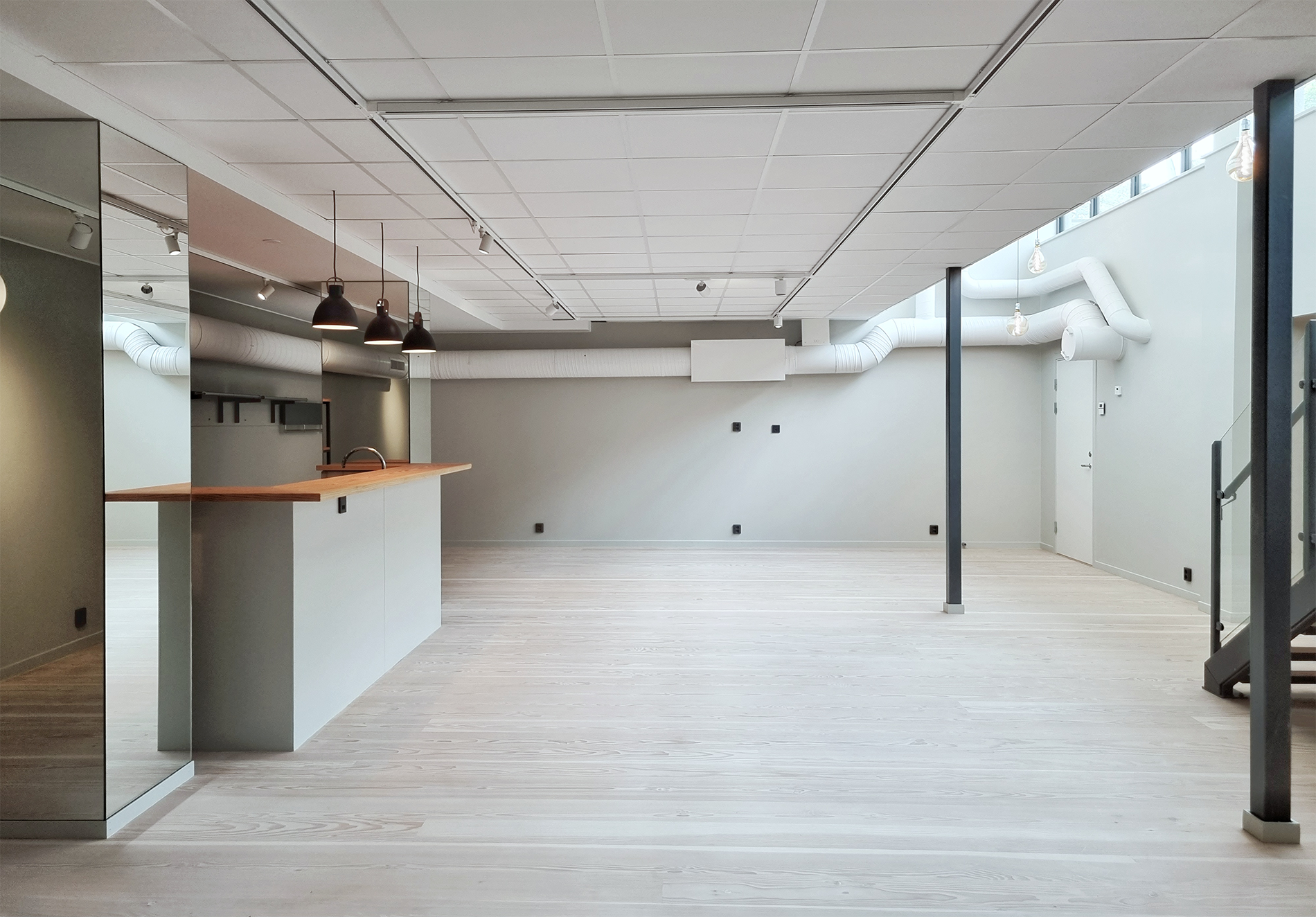 Danderyd renovation, plan and section drawings