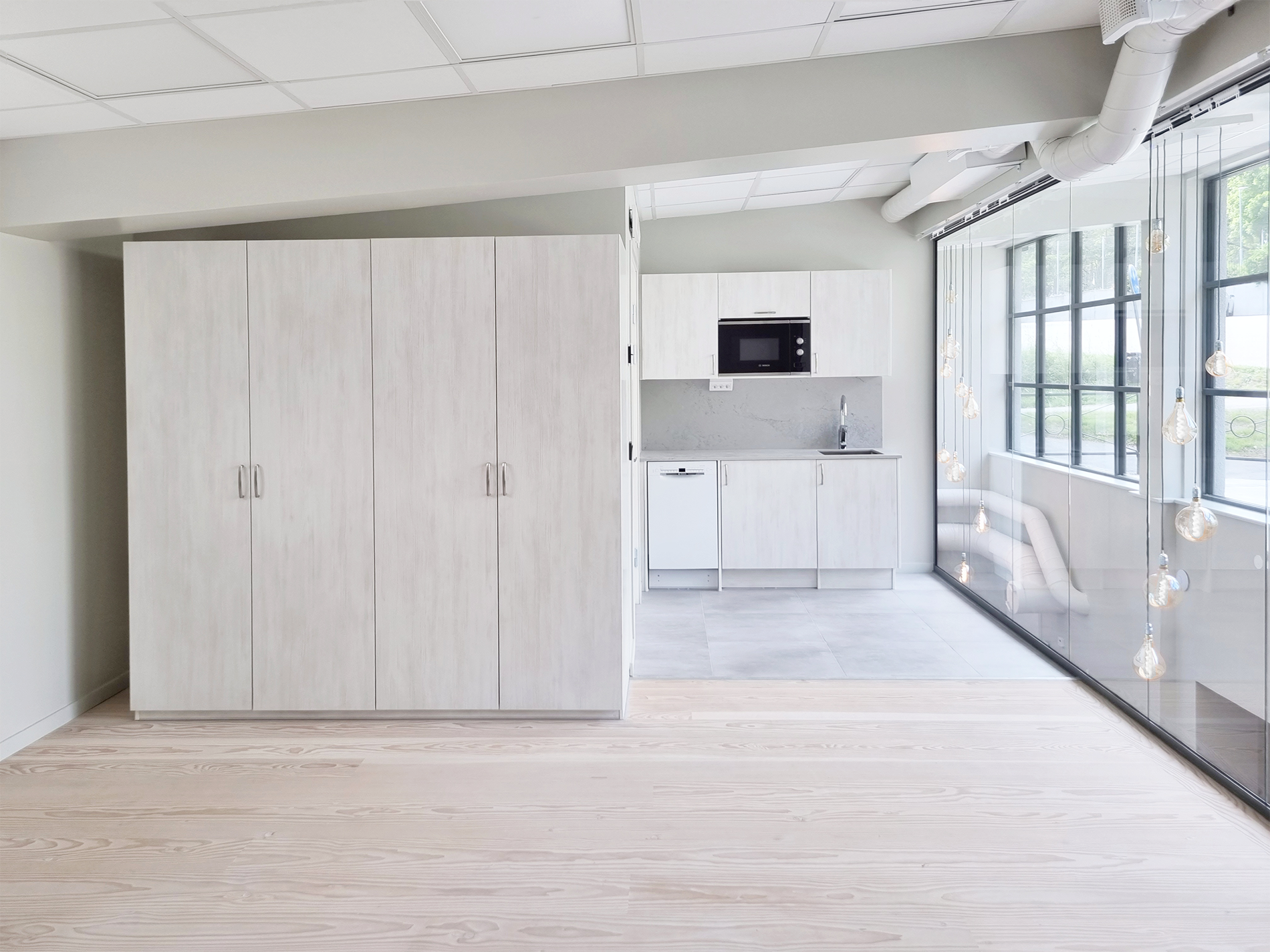 Danderyd renovation, interior visualisation of the meeting rooms